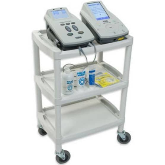 Mettler Three-shelf Mobile Cart in use