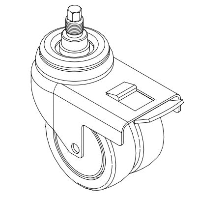 Midmark 630 Caster - 9A554001