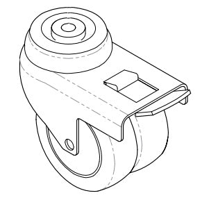 Midmark 641 Caster - 9A365001