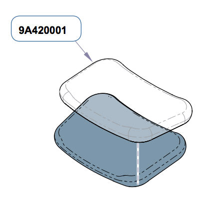 Midmark 646/647 Protective Footrest Cover schematic