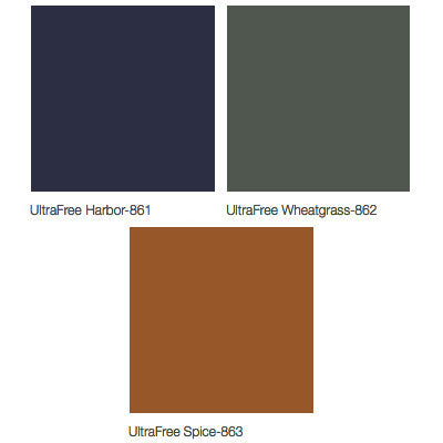 Midmark Fixed Armboard Colors - UltraFree Harbor, UltraFree Wheatgrass, UltraFree Spice