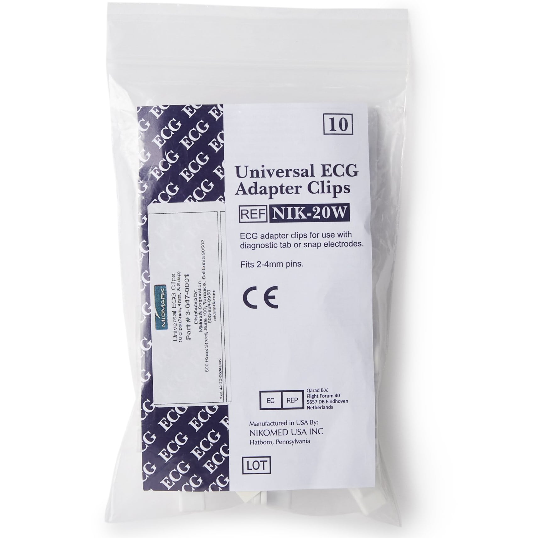 Midmark IQecg Universal ECG Clip - 3-047-0001