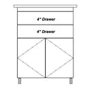 Midmark M2 Mobile Treatment Cabinet with Soft Edge Bumper Top - Diagram