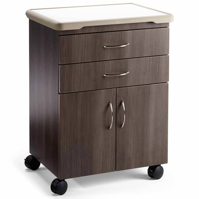 Midmark M2 Mobile Treatment Cabinet with Soft Edge Bumper Top  3" Casters - Frost (S)