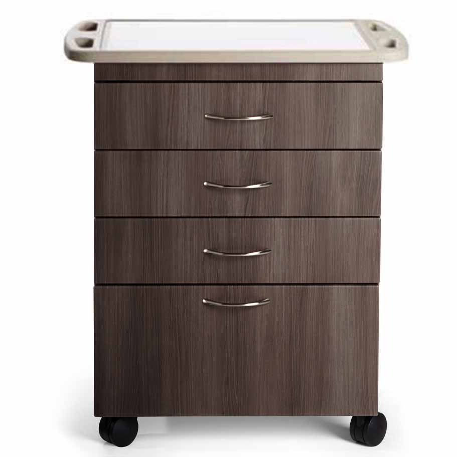 Midmark M4 Mobile Treatment Cabinet with Soft Edge Handle Top