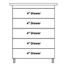 Midmark M5 Mobile Treatment Cabinet with Kydex Contour Top - Diagram
