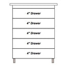 Midmark M5 Mobile Treatment Cabinet with Locks and Soft Edge Bumper Top - Diagram