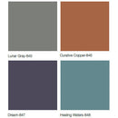 Midmark Raw Upholstery Fabric Colors - Lunar Gray, Curative Copper, Dream, Healing Waters