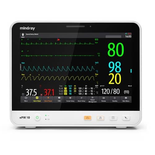 Mindray ePM 10M Patient Monitor  with Masimo SpO2 and 2.4/5 GHz Wireless