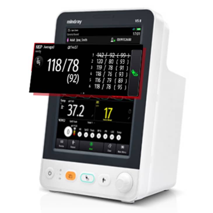 Mindray VS 8 Vital Signs Monitor BP Average