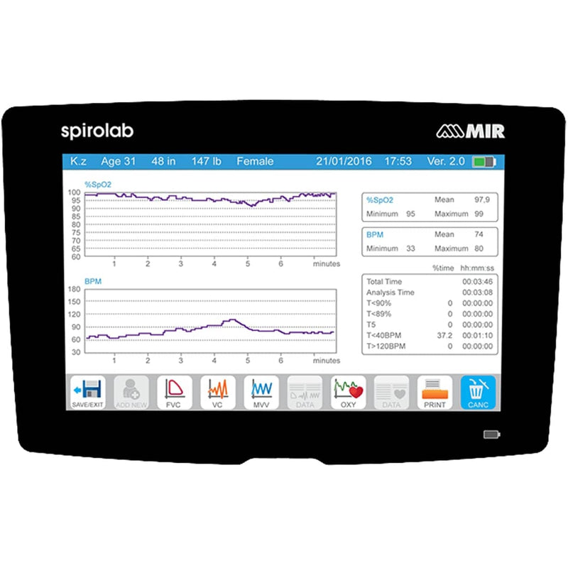 MIR Spirolab Spirometer  With Oximetry