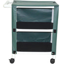 MJM International 2-Shelf Utility Linen Cart with Cover  Designer Mesh - Wineberry