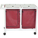 MJM International 218-D Double Bag Hamper with Designer Mesh