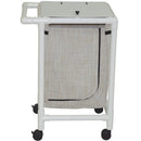 MJM International 218-S Single Bag Hamper  With Designer Mesh Bag - Wineberry