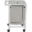 MJM International 218-S Single Bag Hamper  With Designer Mesh Bag - Wineberry