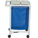 MJM International 218-S Single Bag Hamper  With Designer Mesh and Foot Pedal - Wineberry