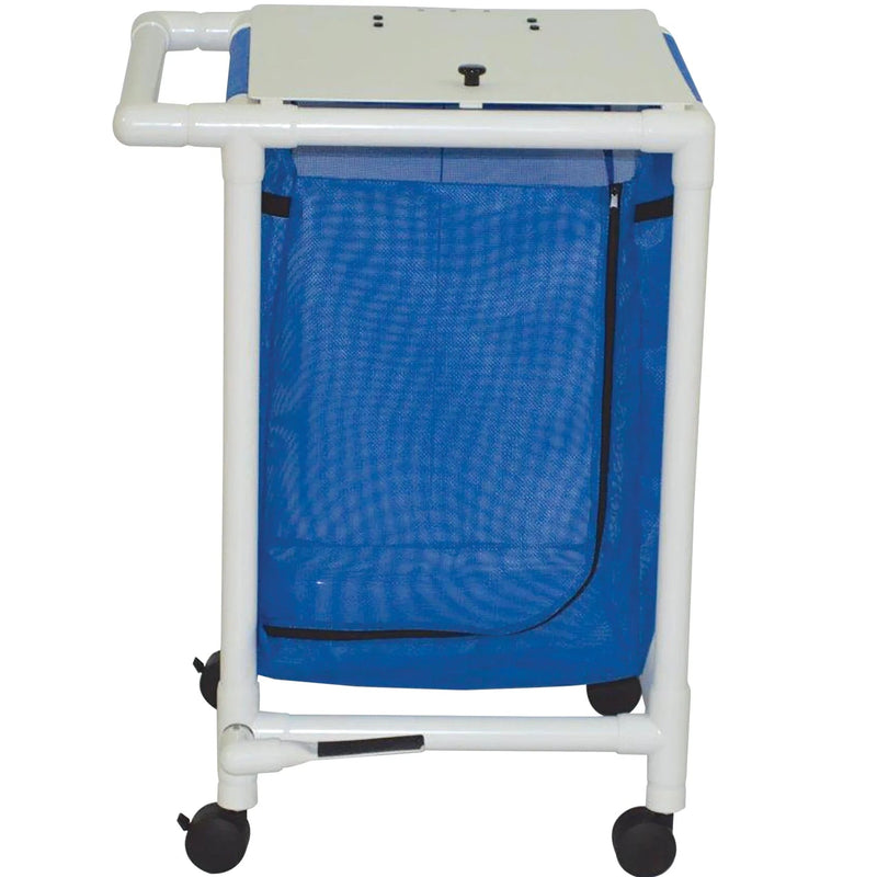 MJM International 218-S Single Bag Hamper  With Designer Mesh and Foot Pedal - Wineberry