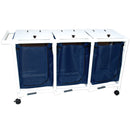 MJM International 218-T Triple Bag Hamper with Foot Pedal