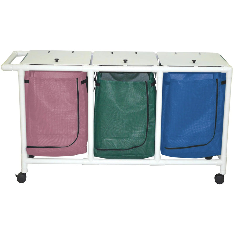 MJM International 218-T Triple Bag Hamper  With Leakproof Bag - Pink