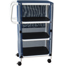 MJM International 3-Shelf Utility Linen Cart with Cover