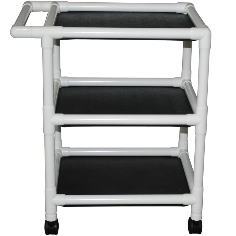 MJM International 3-Shelf Utility Linen Cart