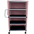 MJM International 4-Shelf Linen Cart with Cover