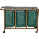 MJM International Woodtone Triple Bag Hamper 