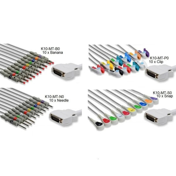 Mortara One Piece EKG Cable  10 Leads Snap