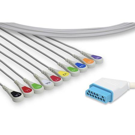 Nihon Kohden One Piece EKG Cable  10 Leads Snap