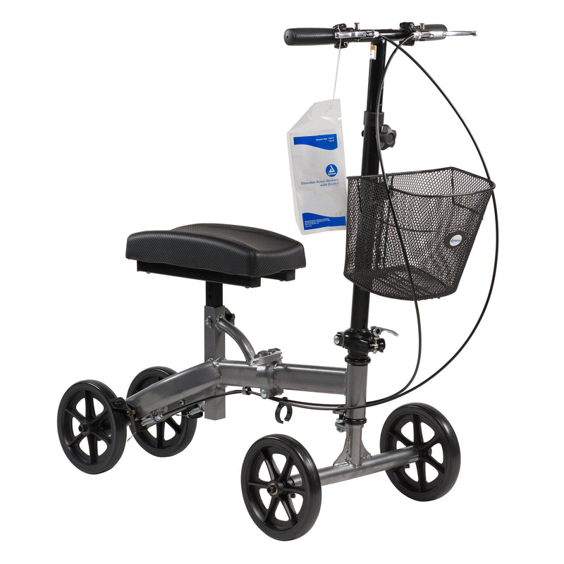 Dynarex Steerable Knee Walker with Basket  Compact