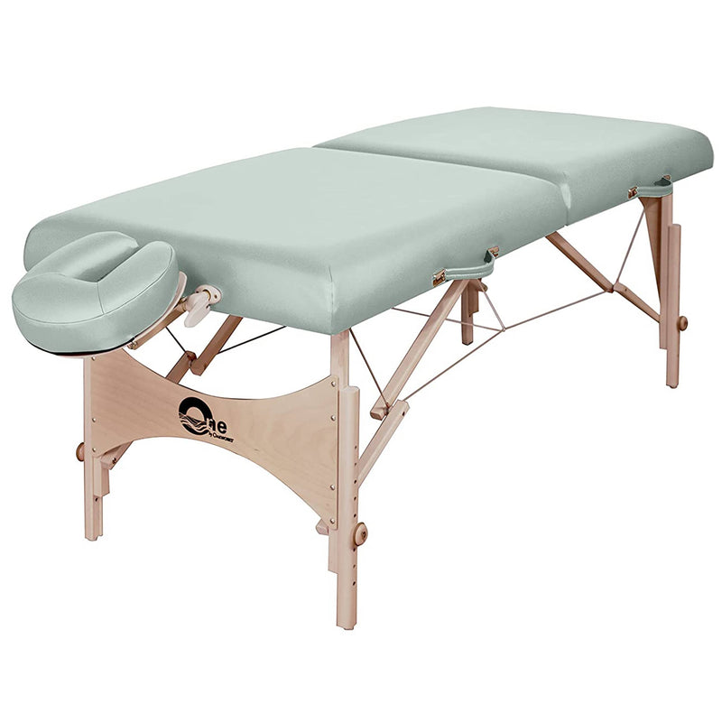 OakWorks ONE Table Package  31" Width with Sky Blue Fabric