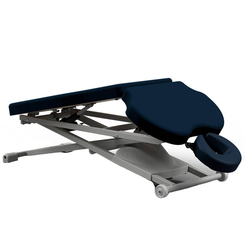 OakWorks PT 400M Table  with 2.5" Comfort Foam and Sky Blue Fabric