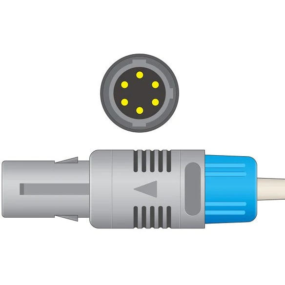 PaceTech Compatible Direct-Connect SpO2 Sensor 6-pin Lemo connector