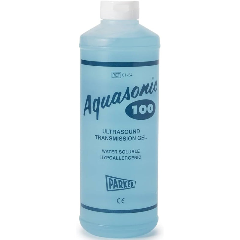Parker Aquasonic 100 Ultrasound Transmission Gel  1 Liter Bottle with Dispenser Cap (Case of 12)