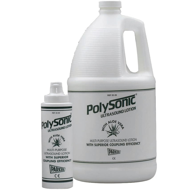 Parker Polysonic Ultrasound Lotion - 3.8 Liter Bottle with Refillable Dispenser and Aloe Vera