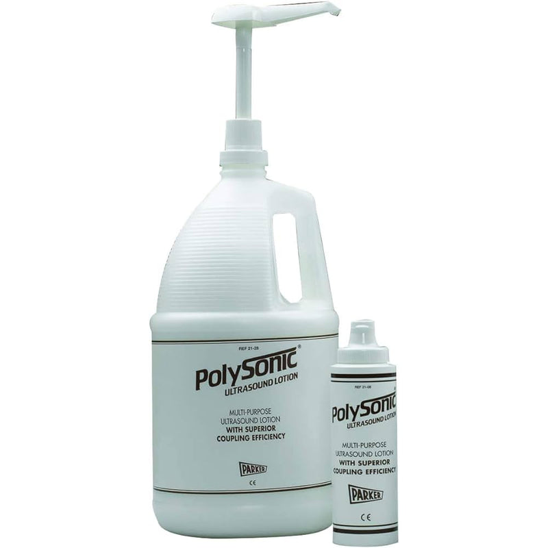 Parker Polysonic Ultrasound Lotion - 3.8 Liter Bottle with Refillable Dispenser and Pump