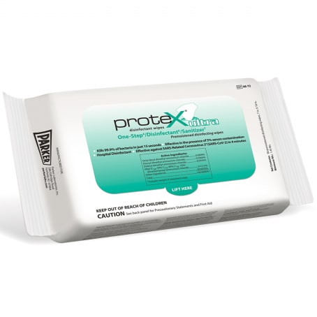 Parker Protex Ultra Disinfectant Wipes  Softpack (Case of 12) - 7" x 10"