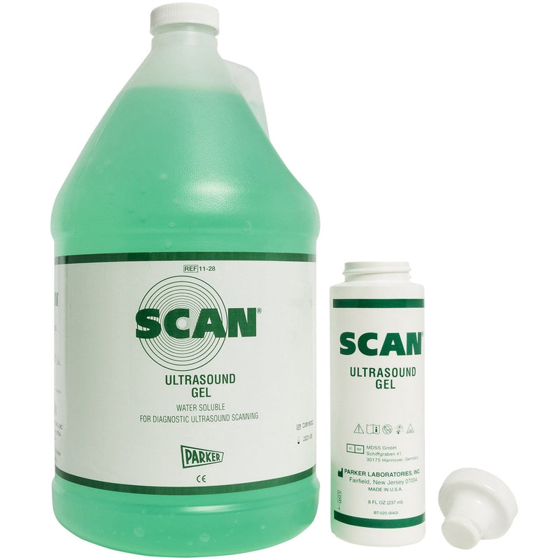 Parker SCAN Ultrasound Gel  3.8 L Bottle with Refillable Dispenser - Case (4 B