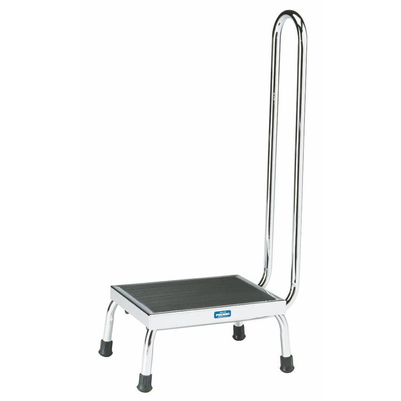 Pedigo Chrome Step Stool with Handrail