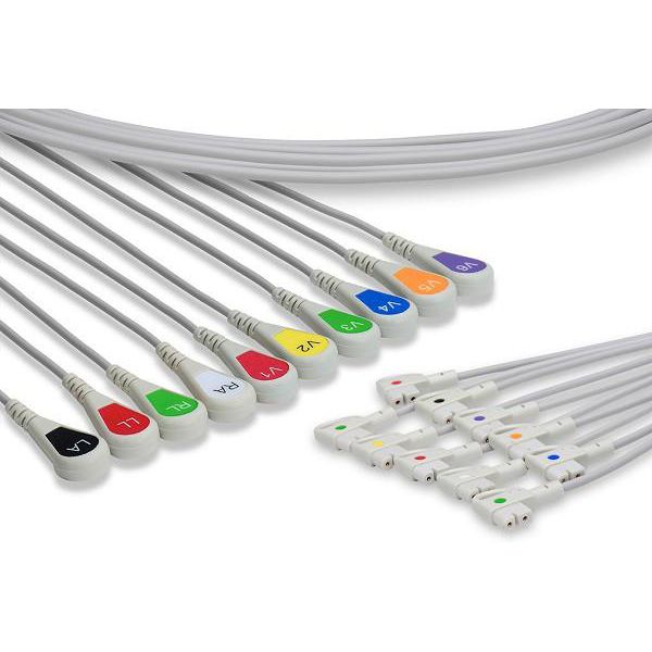 Philips HP EKG Leads  10 Leads Snap