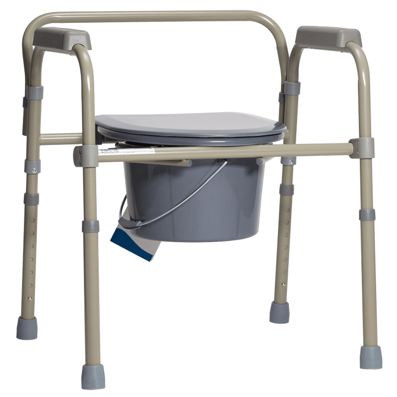 Dynarex Folding Bedside Commode  Bulk Packed