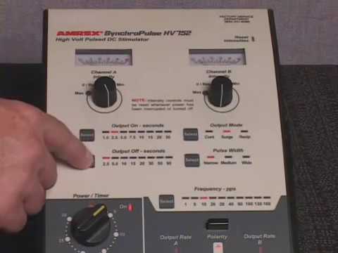 Amrex HV752 SynchroPulse High Volt DC Muscle Stimulator Operation