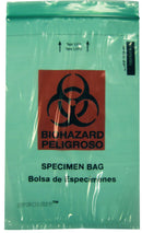 BAG TRANSPORT SINGLE ZIP CLSRW/FLAP 6X9 GRN 100/PK 10PK/CS