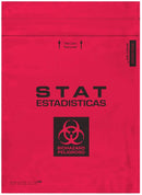 BAG TRANSPRT SNGL ZIP CLSR W/FLP 8X10 RD/OPQ 100/PK 10PK/CS