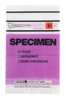 BAG SPECIMEN TRNSPRT SNGL ZIPCLSR 6X9 RED TZ 100/PK 10PK/CS