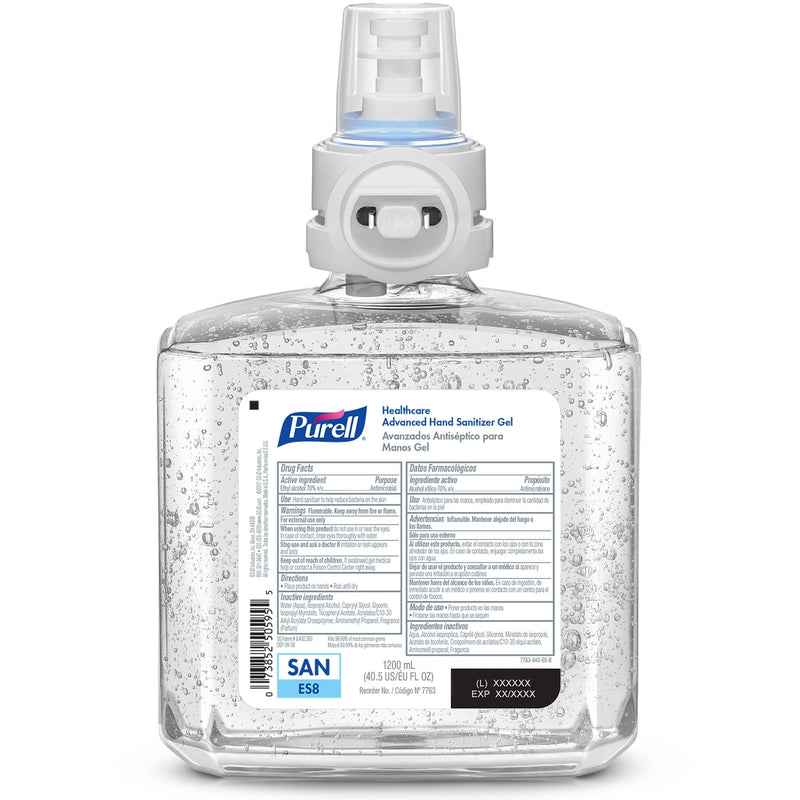 PURELL Advanced Hand Sanitizer Gel Refill  For ES8 (1200 mL) (2/Case)