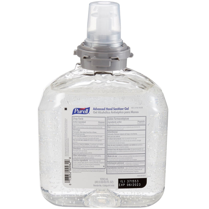 PURELL Advanced Hand Sanitizer Gel Refill  For TFX (1200 mL) (4/Case)