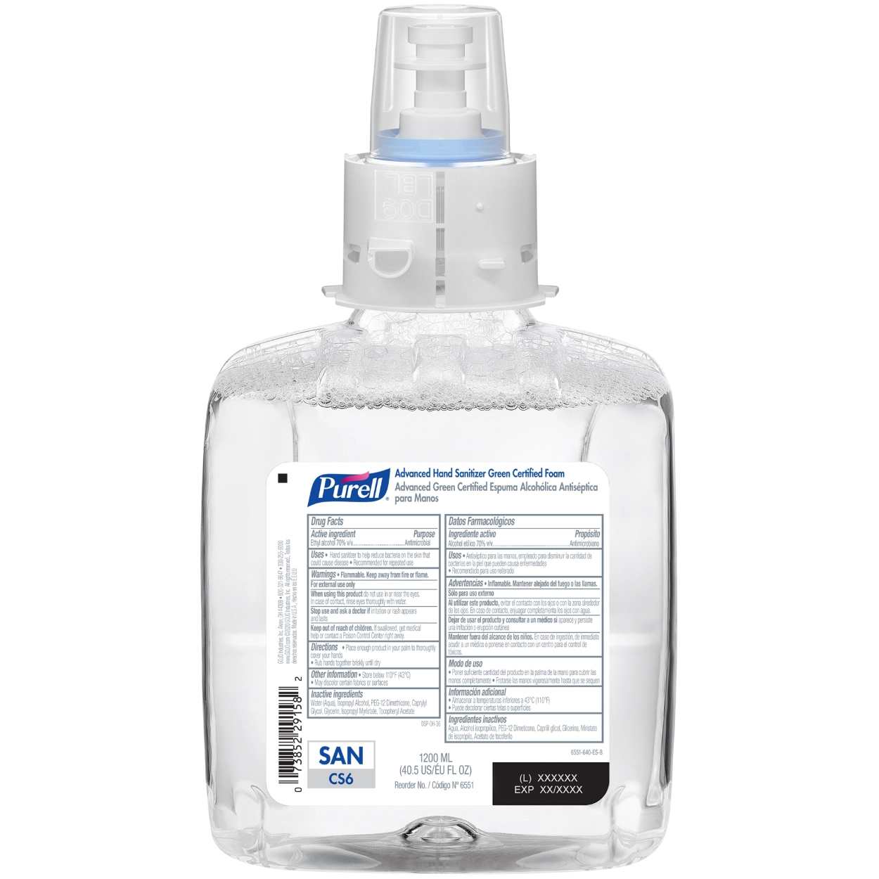 PURELL Advanced Hand Sanitizer Green Certified Foam Refill - For CS6