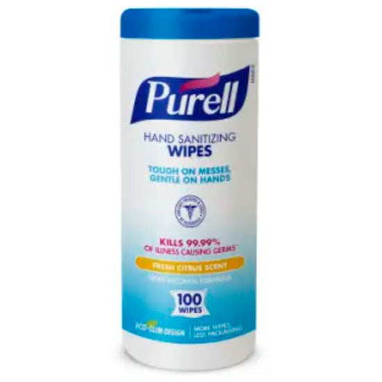 PURELL Hand Sanitizing Wipes Eco Canister  Eco-Slim (100 Wipes)