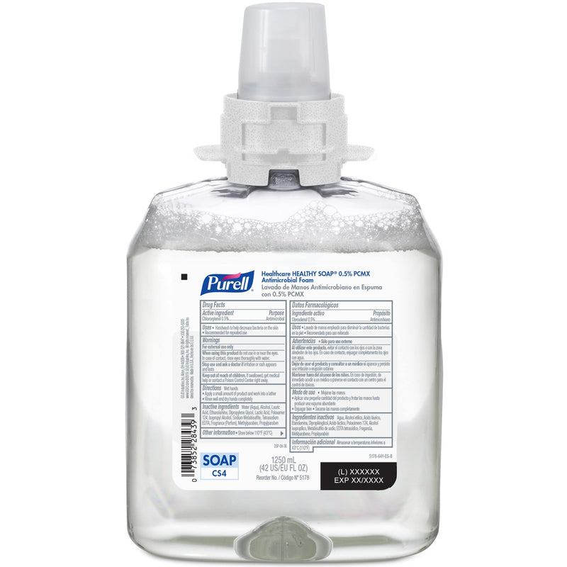 PURELL HEALTHY SOAP 0.5% PCMX Antimicrobial Foam Refill  For CS4 (1250 mL) (4/Case)